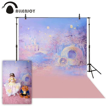 

Allenjoy Photography background Blue bokeh background night castle boy girl summer backdrops for photo studio camera fotografica