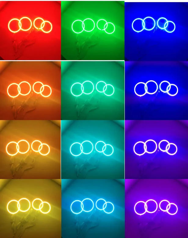 Для Kia Sorento R 2009 2010 2011 2012 светодиодный периметр фар колец halo многоцветный RGB ангел