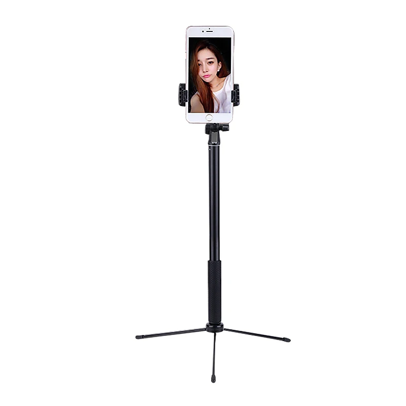 

New Fashion Extendable Tripod Selfie Stick Stand Phone Mount For Smart Phone Bluetooth With Button Wireless Shutter Selfie Stick