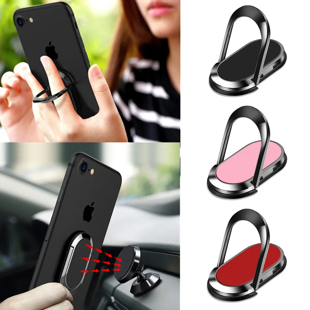 Finger Ring Mobile Phone Smartphone Stand Holder For iPhone X 8 7plus IPAD Samsung S9 S8 cell Smart Phone holder Car Mount Stand