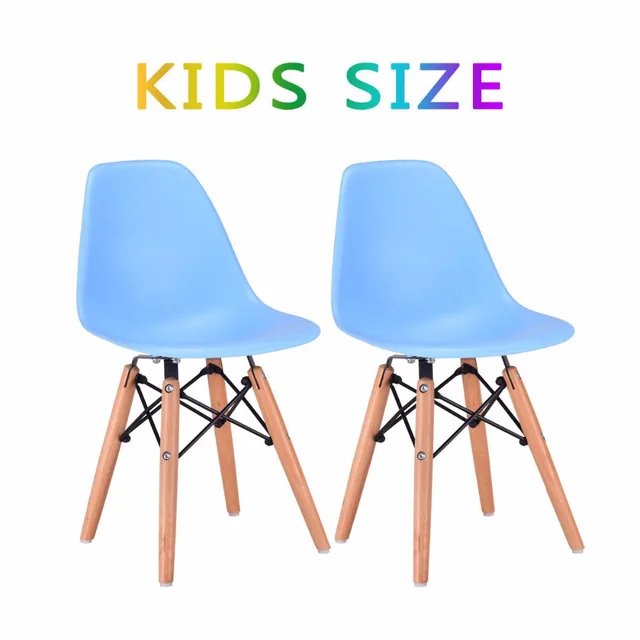 goplus set of 2 kids dining side chair armless molded plastic seat