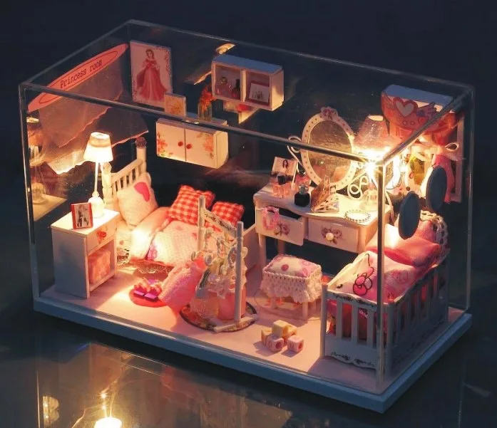 DIY cabin glass hut Dream Princess Room creative gift ...