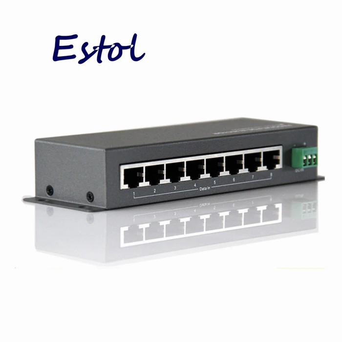 New 8 ports Passive POE Injector Power Supply Power Over Power