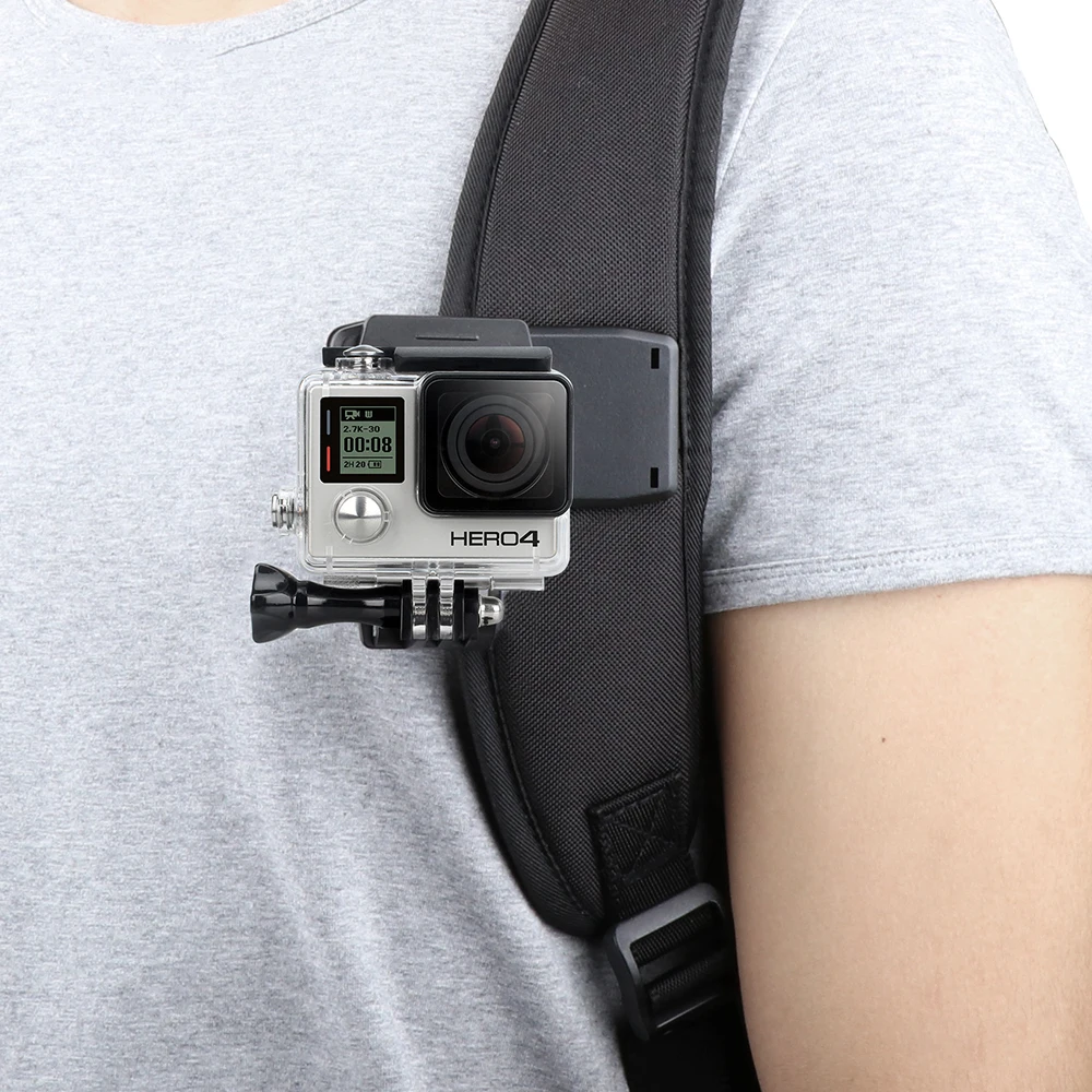 Аксессуары для GoPro зажим рюкзака крепление Go Pro Hero 7 6 5 4 Yi 4K SJCAM EKEN экшн камеры|Чехлы