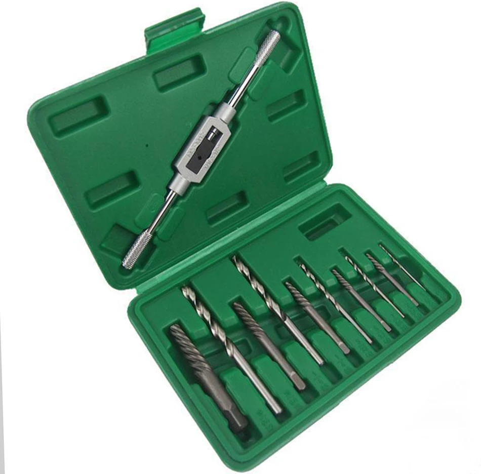 

High Quality 11pcs Carpentry Screw Extractor Drill Bits Guide Set Broken Damaged Bolt Remover Ended Damaged Screw 1# 2# 3# 4# 5#