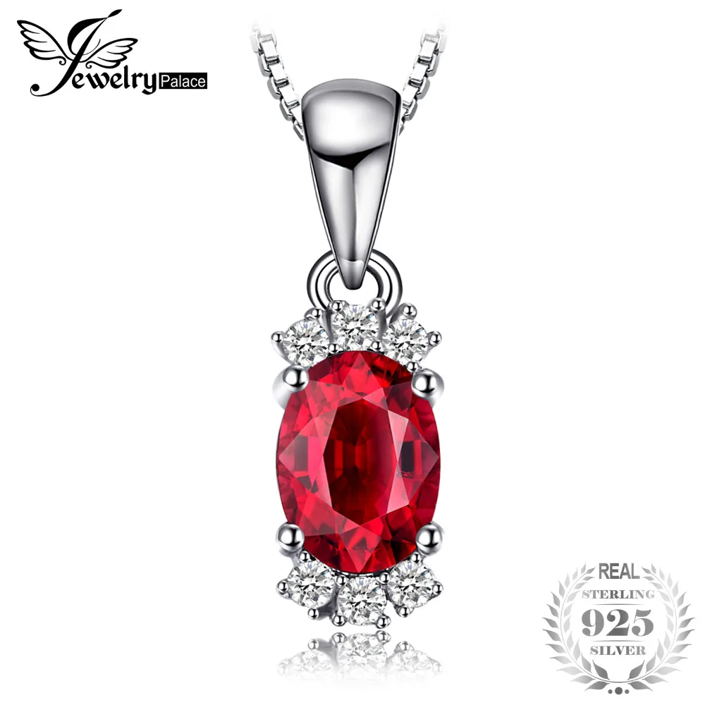 JewelryPalace 1.2ct Oval Necklaces & Pendants For Women 100