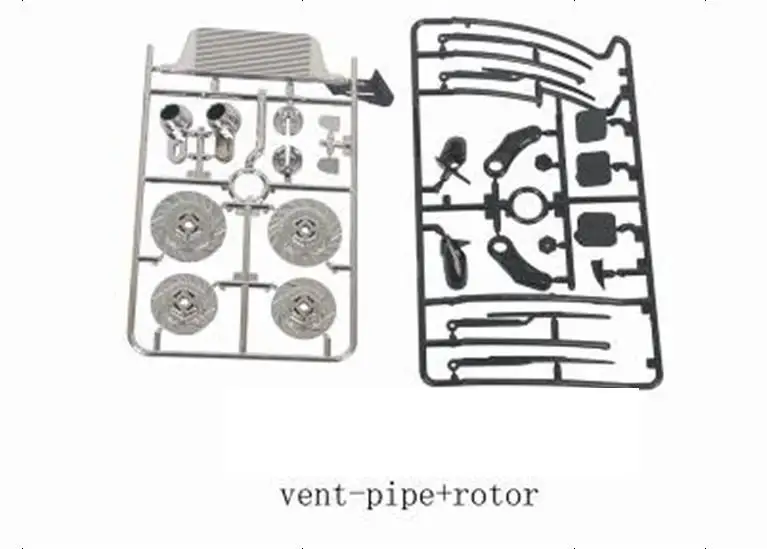 

Ewellsold plastic vent-pipe+rotor brake disc for 1/10 RC car RC truck