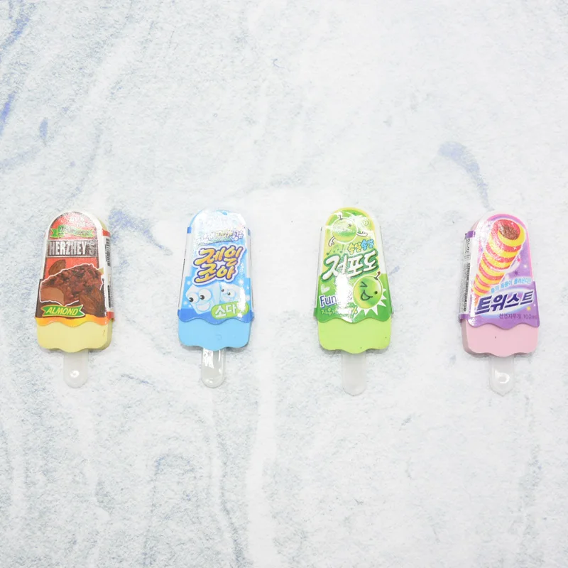 

2pcs Brand new high quality ice cream eraser free shipping Kawaii eraser escolar goma de borrar children's school supplies