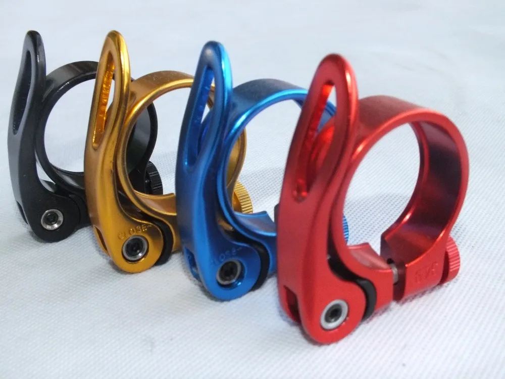

Free shipping 45 Jian aluminum quick release seatpost clamp beam mountain mountain bike seatpost seat tube clamp 31.8 mm 34.9 mm