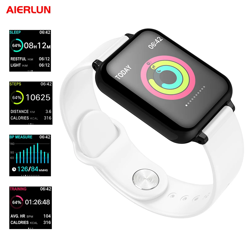 Aierlun B57 Smat Bracelet Smart Watch Heart rate Pedometer Sleep