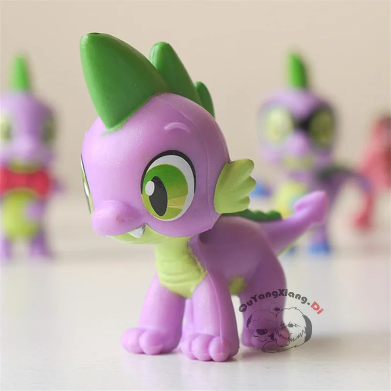 

Action Figures 5cm Little Cute Horse Model Doll Anime Toys Crawl Spike The Dragon Toys for Children