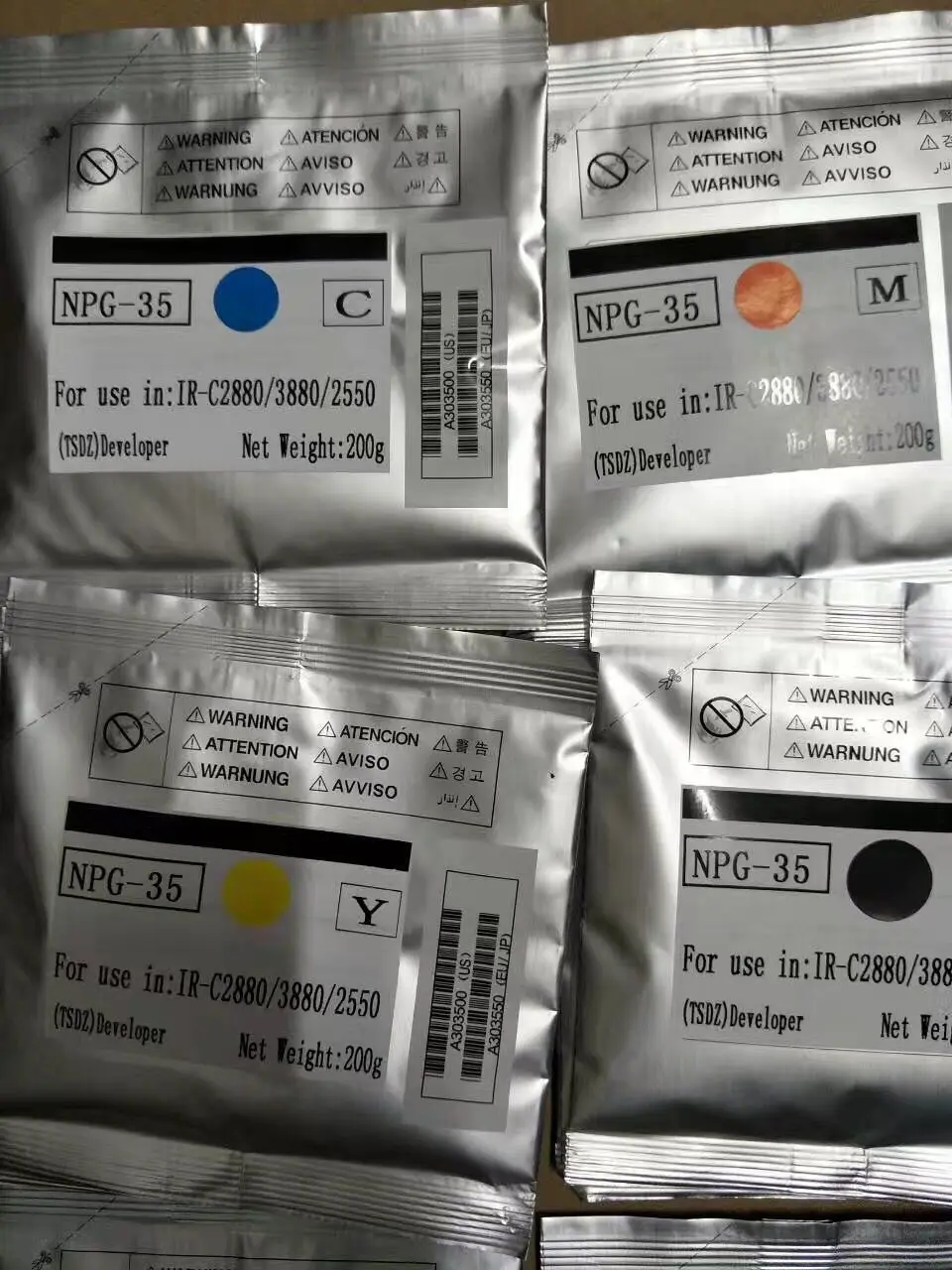 IR C3880 IR C2880 Black Developer Powder For IRC3880 IRC2880 Photocopy machine compatible developer 115usd one sets 4color