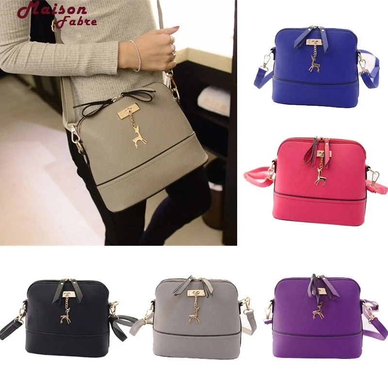 

Maison Fabre Women Messenger Bags Vintage Small Shell Leather Handbag Casual Bag Hardware Deer Ornaments Shell Package 2017d22