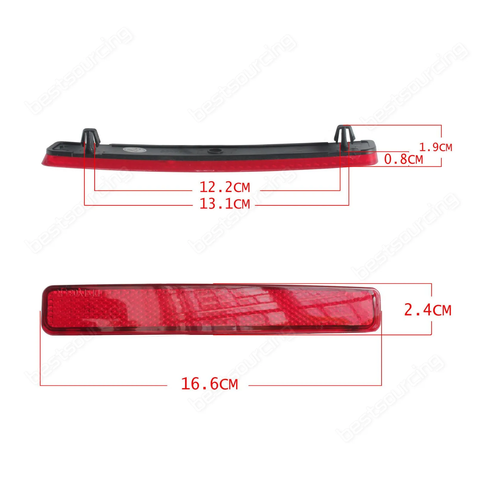 angrong lente vermelha oem para refletor de traseiro luz de montagem para vw transporter