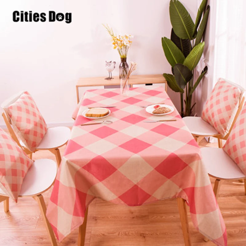 

Tropical Plants Printed Patterns Table Cloth Cotton Linen Dining Decorated Mediterranean style can wash the tablecloth