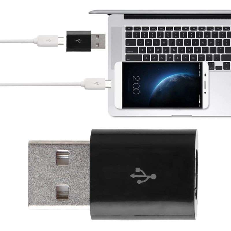 USB 2,0 мужчина к Micro USB Женский адаптер конвертер для Micro USB Fan Card Reader