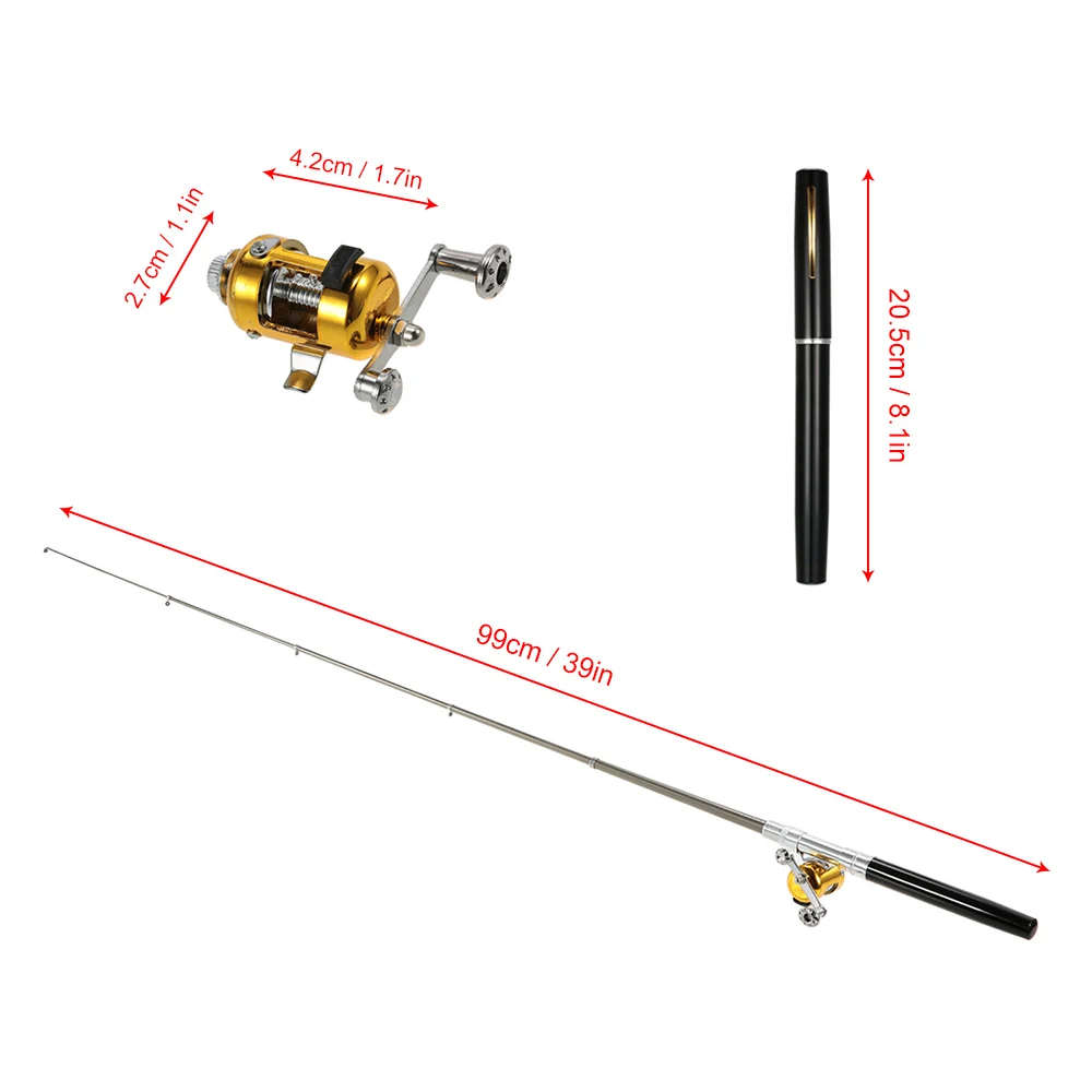 Телескопическая ручка, рыболовная удочка, катушка, комбинированный комплект, мини-удочка из алюминиевого сплава+ катушка, набор, рыболовные снасти, инструмент Pesca