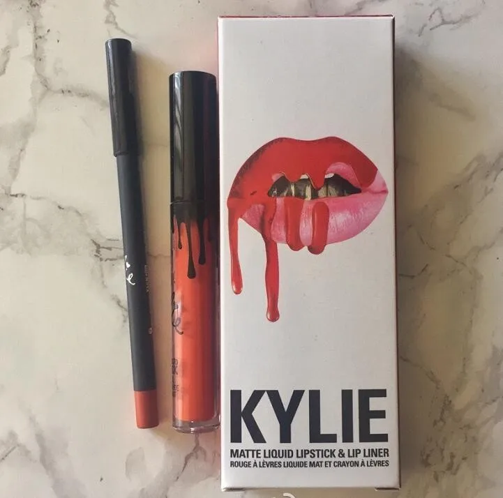 hot new KYLIE matte lipstick+lips pencil makeup lasting waterproof liquid lip gloss kilie lipstick kyliejenner lip