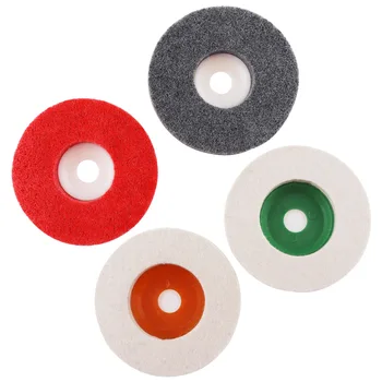 

4pcs/lot Multifunction Wool Polishing Disc Pads and Nylon Wheels with 100mm External Diameter and 16mm Inner Diameter