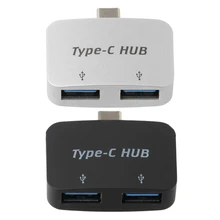 Тип C до 2 Порты и разъёмы USB 2,0 Hub адаптер для Macbook Chromebook S8 S9 Note8 Xiaomi 6-коврик для мыши