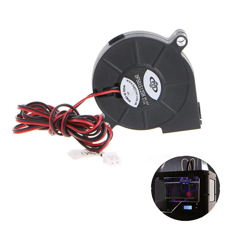 

1Pc DC 12V 50mm Blow Radial Cooling Fan Hotend Extruder For RepRap 3D Printer Accessories Cooler Fans