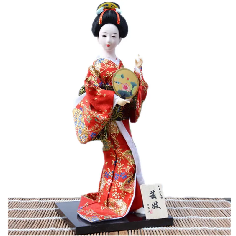 

Beautiful Japanese Geisha Doll 30cm 12" Statues Ancient Japan Culture Craft for home docoration ornament