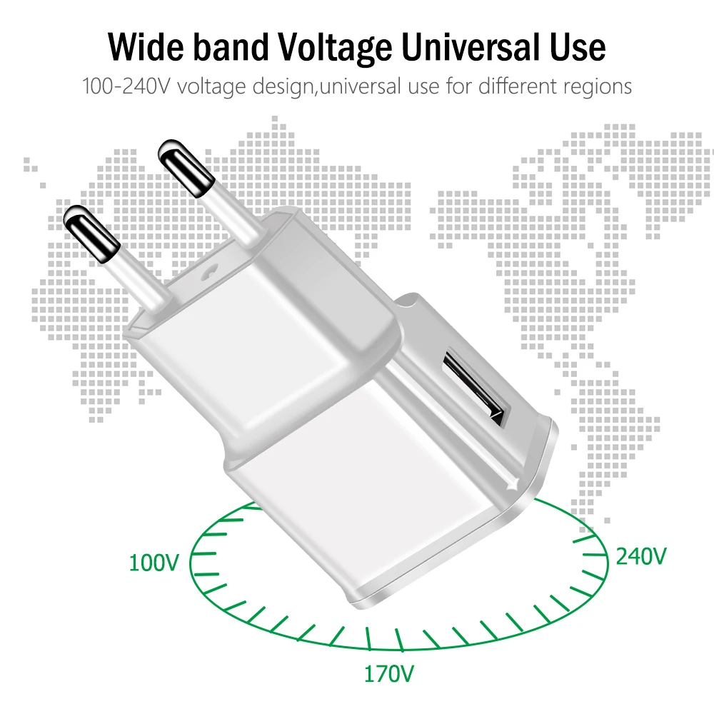 5 V 2A настенный адаптер 2 м Тип C USB Зарядное устройство провод с нейлоновой оплеткой для Samsung Galaxy S8 S9 S10 A8 huawei Коврики 20 lite P20 pro Honor; большие размеры 9, 10