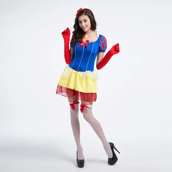 

New Stage Performance Halloween Costumes Fairy Tale Princess Snow White Cosplay Dress Game Uniform Clothings L1891094