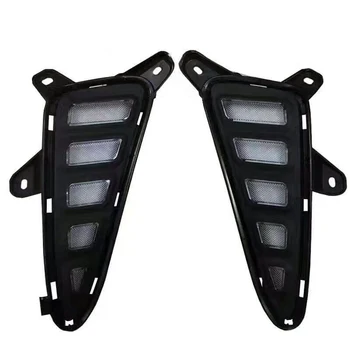 

2pcs Accessories LED Front Bumper Fog Light Lamp Air Vent Outlet Daytime lights for Toyota C-HR 2016 2017 2018 2019