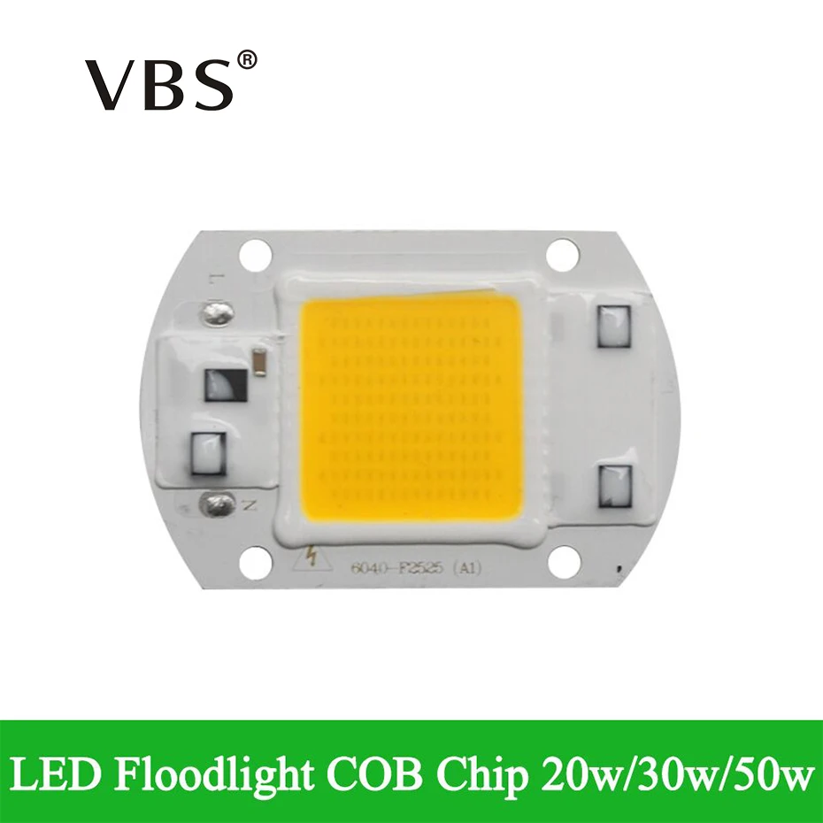 High luminous LED COB Lamp Chip 20W 30W 50W AC110V 220V Smart IC Design