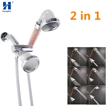 

Hongdec White 3 Spray 2 in 1 top Shower High-Pressure Ionic Filter Hand Shower set