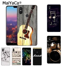 MaiYaCa música amante regalo cool batería guitarra música nota teléfono funda para xiaomi mi 8se 6 note2 note3 Redmi 5 Plus Note 4 5