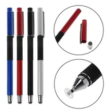 2 в 1 емкостная ручка с сенсорным экраном ручка для рисования стилус с проводящей сенсорной присоской из микрофибры сенсорная головка для планшетных ПК Smart Phon