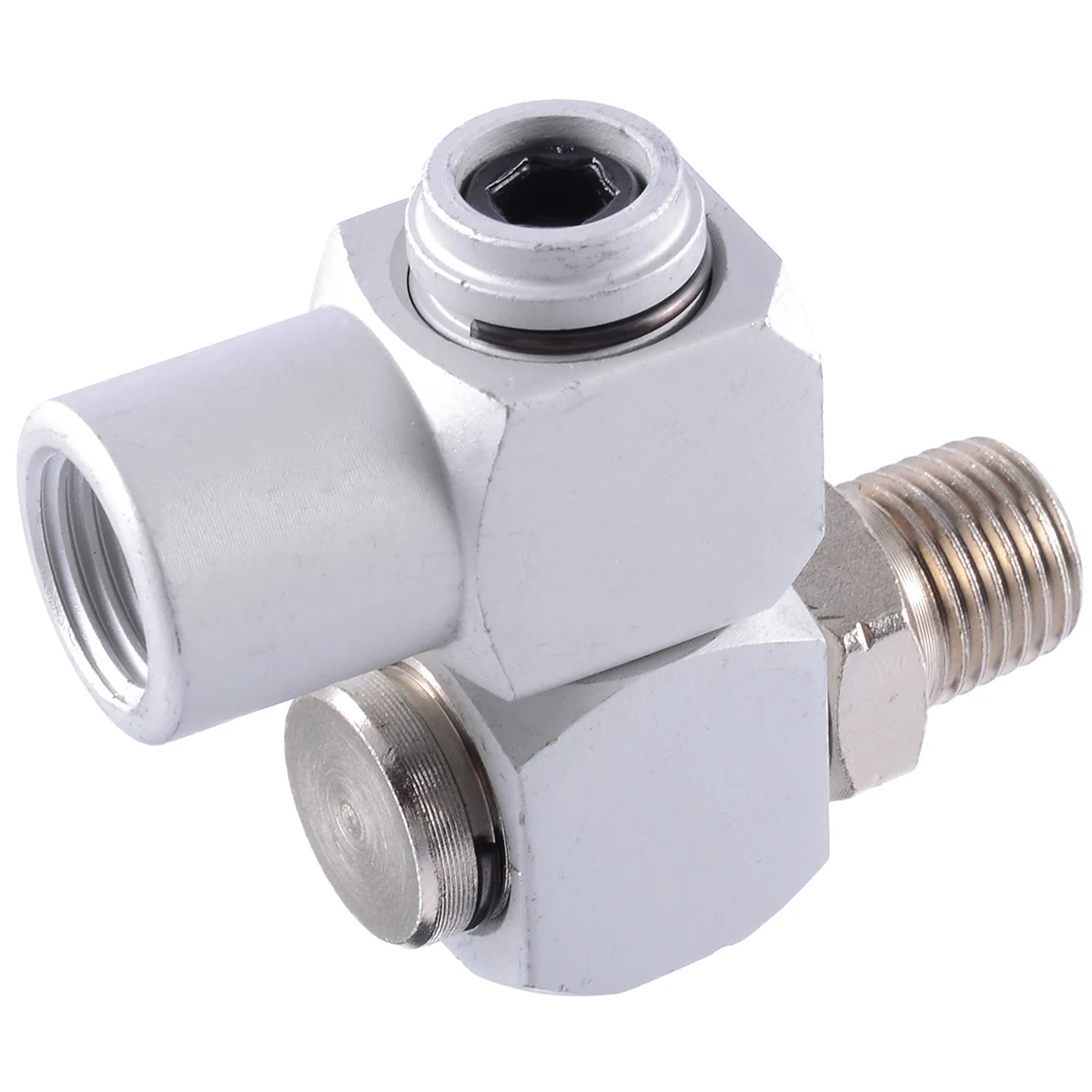Mayitr Universal 360 Swivel Air Hose Connectors Fittings 1/4 Inch Air Hose Adapter Hardware Parts