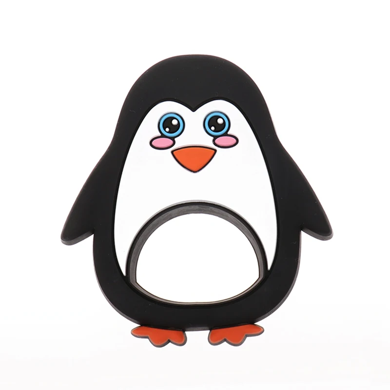 10 шт Пингвин Детские Силиконовые Прорезыватели Bpa бесплатно силиконовые прорезыватели Силиконовые Прорезыватели подвеска жевательные игрушки подарок для детей