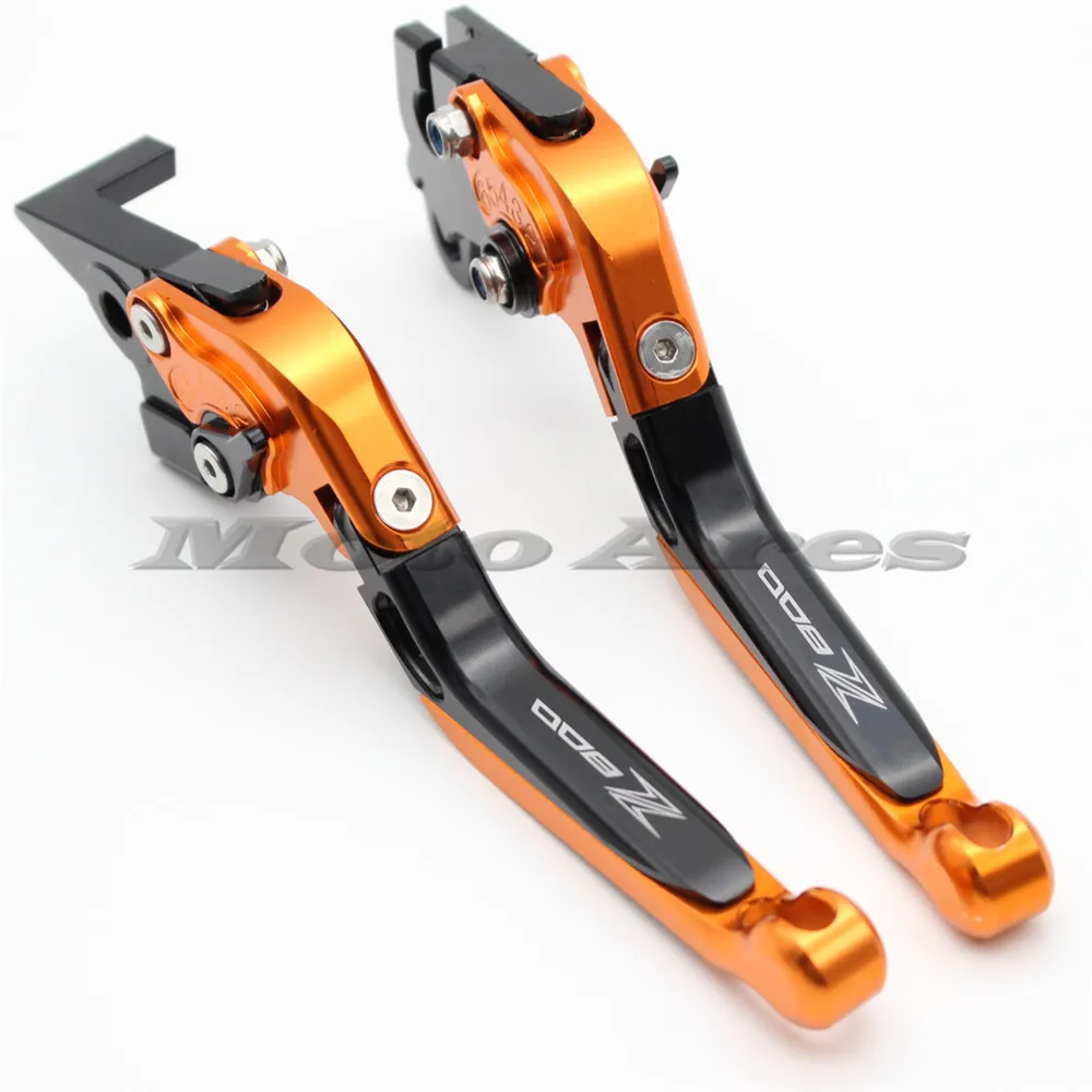 New Orange Motorcycle Adjustable CNC Aluminum Brakes Clutch Levers Set