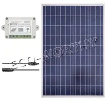 100 Watt Solar Panel Bundle Kit 100W W/ controller Off Grid 12V RV Boat Home