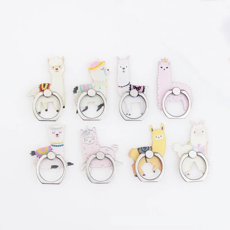 

2019 New Arrival Mobile Phone Holder Metal Finger Ring Holder Cute Cartoon Lamb Phone Ring Holder Phone Stand Support