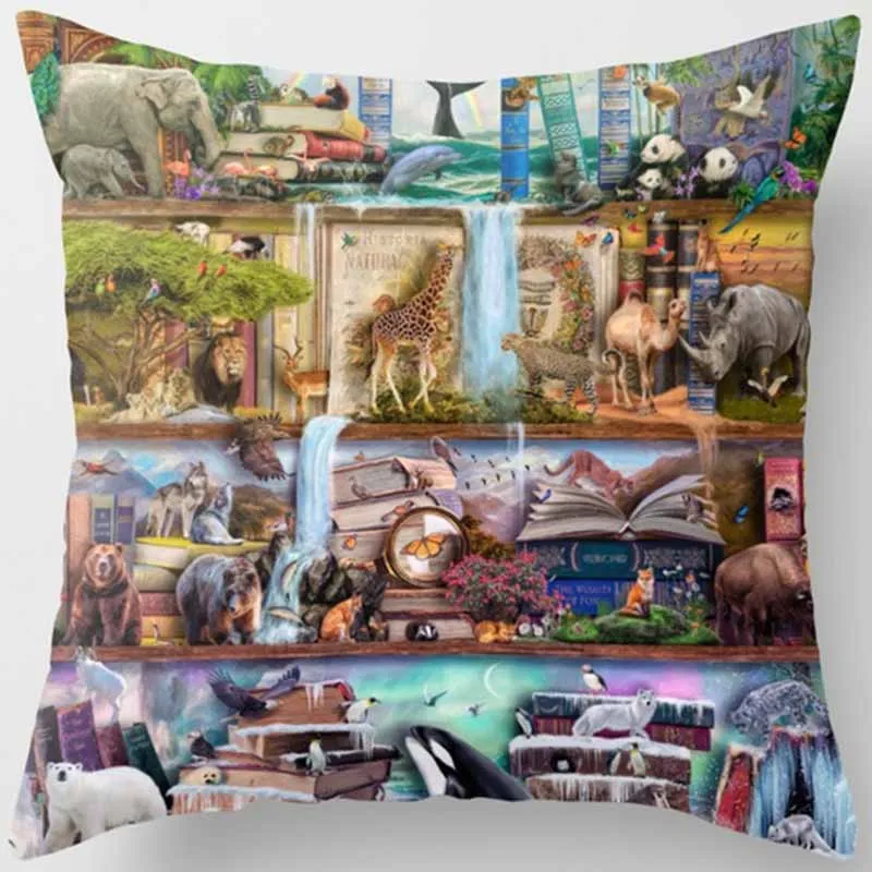 Hot sale beauty books pillow case men women girls ladies square pillow cases home creative color pillow cover 45*45cm