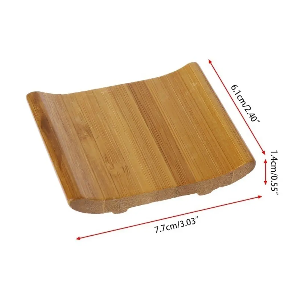 

Natural Wooden Bamboo Soap Dish Wooden Soap Tray Holder Storage Soap Rack Plate Box Container Bath Shower Plate Bathroom