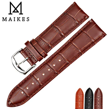 

MAIKES Quality Genuine Leather Strap Watch band 18mm 20mm 22mm Watch Bracelet Watch Accessories Brown Watchbands For Casio