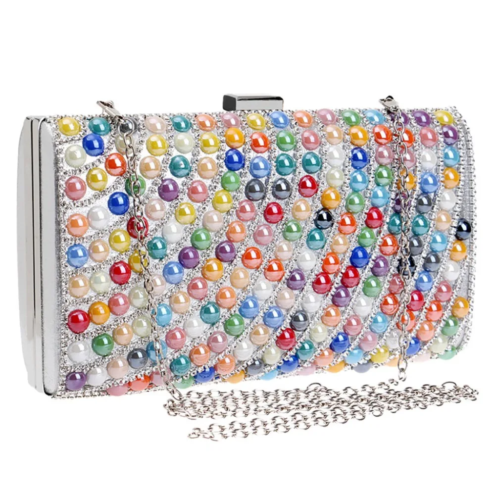

Evening Bags Women Evening Envelope bead Handbag Party Sparkly Clutch Purse Shoulder Cross Body bag Evening temperament bag B2