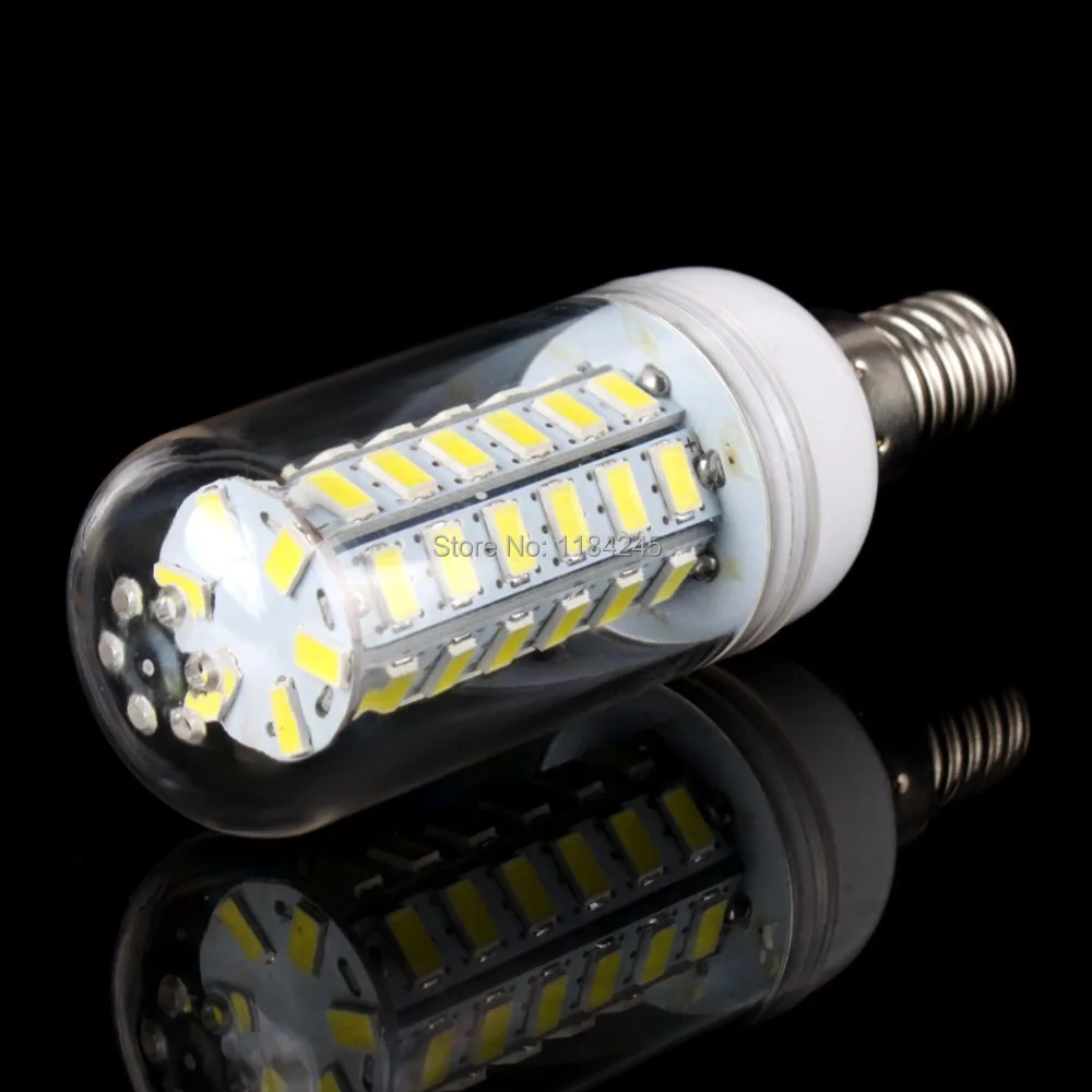 E14 Светодиодный светильник 7 Вт 48 Светодиодный S 5730 SMD AC 220V 110V теплый белый кукурузный стиль лампочки 5 шт/партия