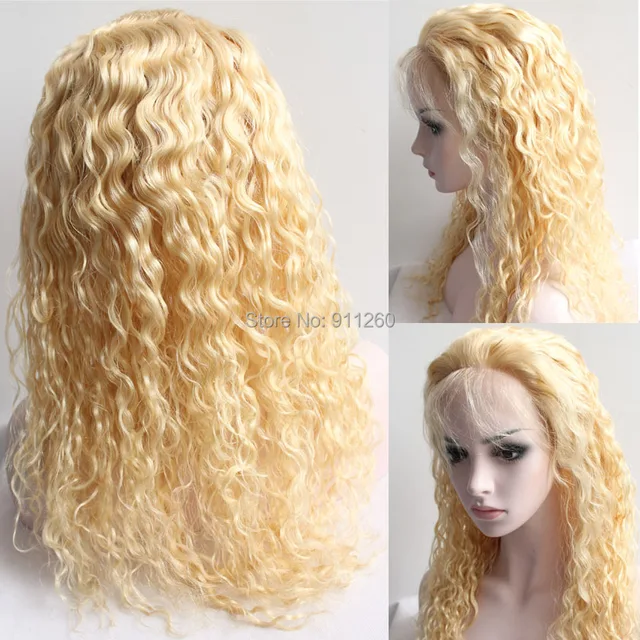 17A Top Quality #17 Pure Blonde Hair Color Brazilian virgin hair ...