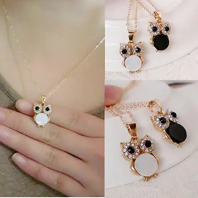 Fashion Jewelry Retro Crystal Owl Chunky Statement Bib Chain Choker Necklace | Украшения и аксессуары
