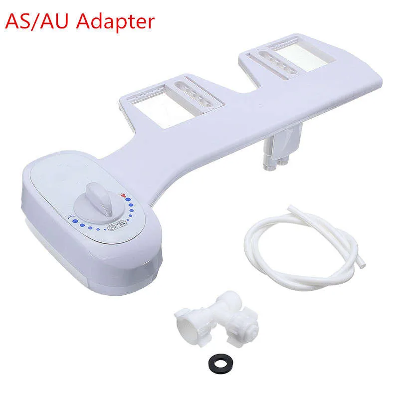 AS AU Adapter Портативное неэлектрическое сиденье для унитаза Биде Ванная комната двойные разбрызгиватели насадка для туалета сиденье гинекологический шланг-распылитель для мойки воды биде - Цвет: AS AU Adapter