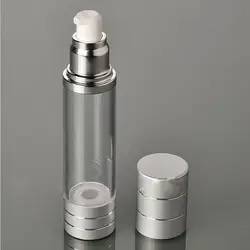 50 мл Щепка Пластиковые круглой формы, вакуум бутылка лосьона безвоздушным насосом, используемого для косметической упаковки 50 шт./лот