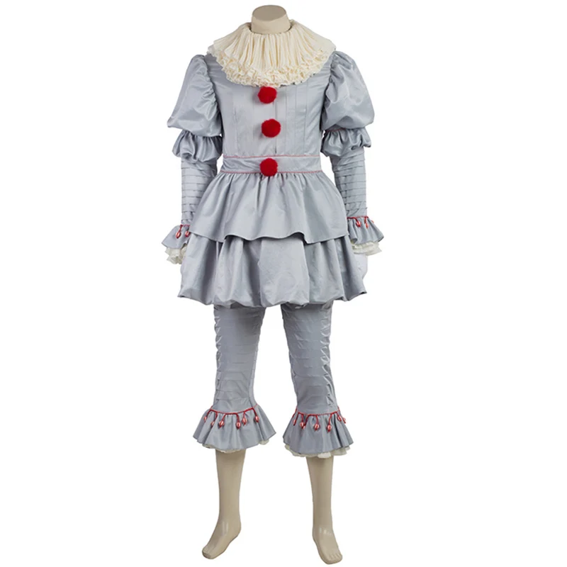 

Adult Unisex Women Terror Clown halloween costumes for men 2017 Stephen King's It Pennywise Cosplay Costume adult mask