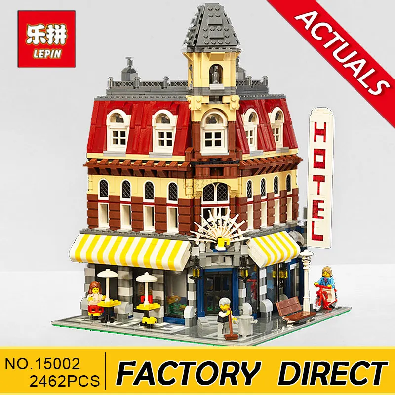 

In stock Lepin 15002 Cafe Corner Model Building Kits Blocks Kid Brick Toy Gift Compatible With 10182