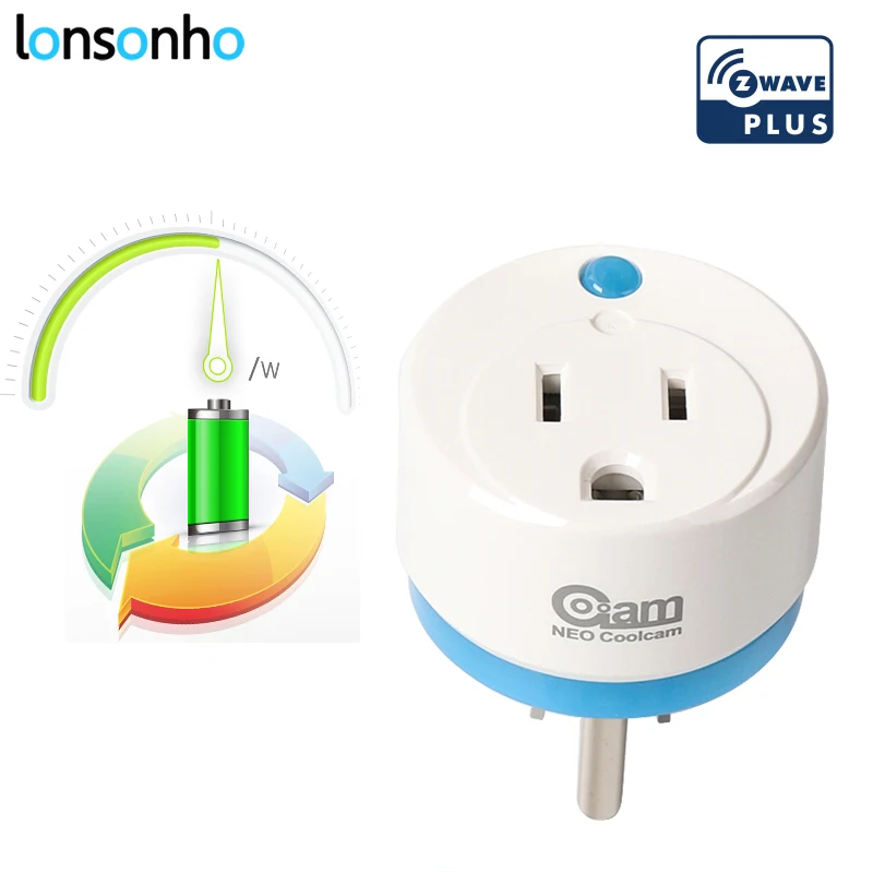 

Lonsonho Z-wave Plus Smart Socket US Plug Power monitor Energy Saver 13A Remote Control Smart Home Automation Modules